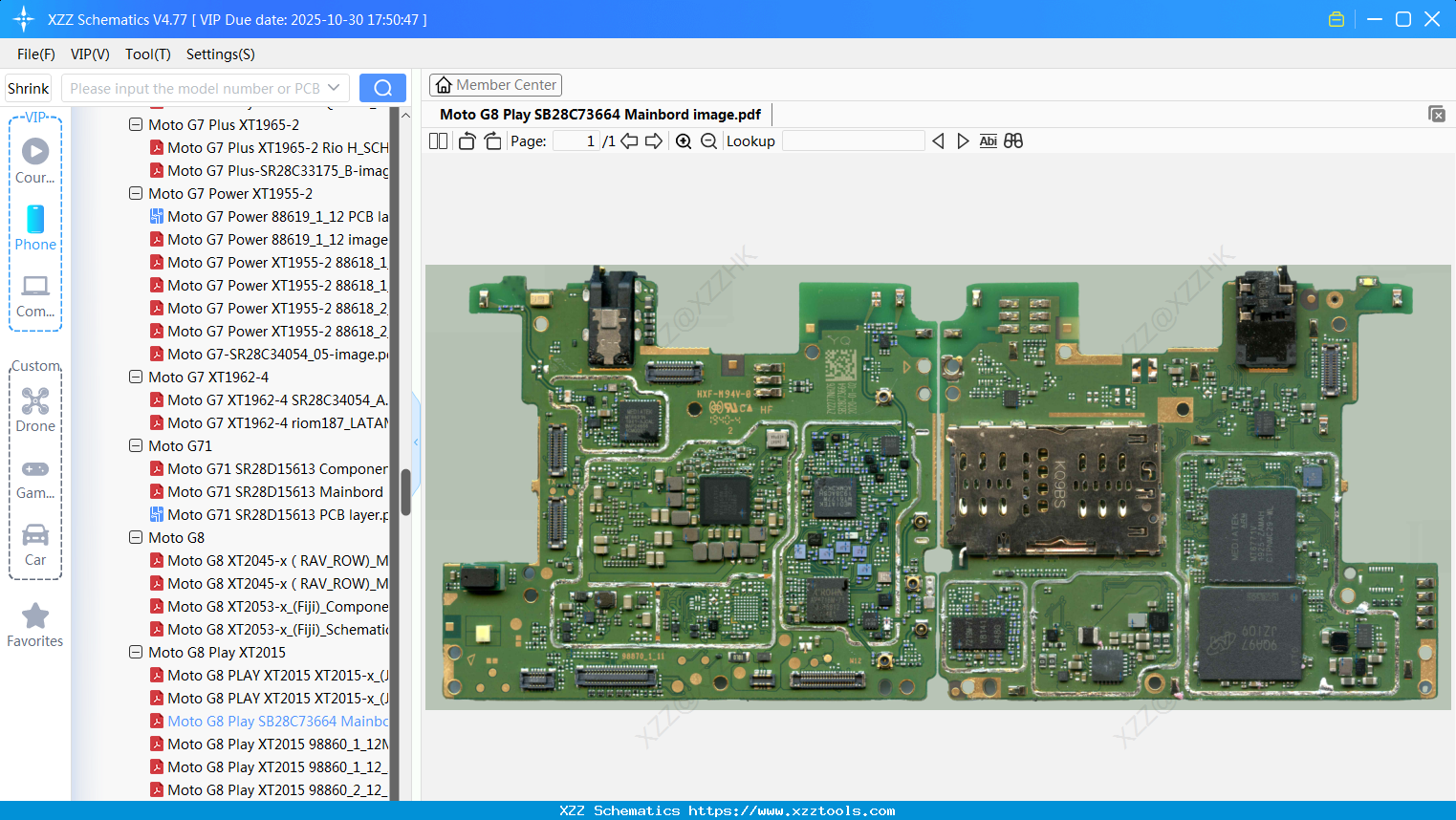 Motorola Moto G8 Play SB28C73664 Mainbord Image